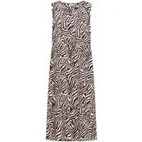 CECIL Sommerkleid Midikleid mit V-Neck und Zebraprint