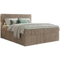 A&J MöbelLand GmbH Boxspringbett RALF mit Bettkasten, Topper und gepolstertem Kopfteil. (Boxspringbett mit Bettkasten und gepolstertem Kopfteil)