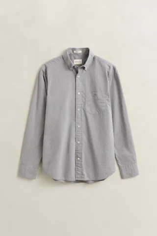 GANT - Classic Regular Fit Popeline Hemd mid grey - Gr. - L