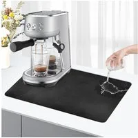 LuxusKollektion Abtropfmatte Kaffeemaschine Abtropfmatte 30x40cm Geschirr Spüle Schwarz