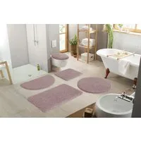 OTTO home Badematte Sanremo Standard, Badvorleger, Badezimmer Teppich, sehr weich, Höhe 30 mm, rutschhemmend beschichtet, schnell trocknend, fußbodenheizungsgeeignet, Polyester, rechteckig, 3-tlg. Stand-WC Set, Badteppich, unifarben, rechteckig, rund