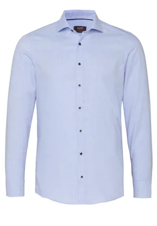 pure - PURE- City Hemd slim fit Langarm blau - Gr. - L