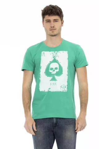 Ass der Herzen T-Shirt Grüner Schädel
