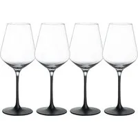Villeroy & Boch Gläser-Set Manufacture Rock Weißweinkelch-Set 4tlg., Kristallglas