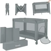 lionelo Reisebett AMELIE (Set, Reisebett / 2-cm-Matratze / Tragetasche) Kompakt/leicht/2cmMatratze/Seiteneingang/Netzseiten