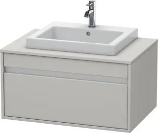 Duravit Ketho Konsolenwaschtischunterbau wandhängend Betongrau Matt 800x550x426 mm - KT679400707 KT679400707
