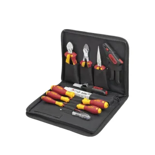 Wiha Werkzeug Set Elektriker gemischt 13-teilges Set mit Werkzeugmappe - 36389