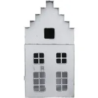 Grafelstein Kerzenlaterne Laterne MAISON weiß shabby chic Metallhaus zum Beleuchten H25,5cm Deko