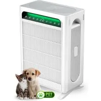 KNKA PRO Luftreiniger APH4000 Air Purifier CADR 400m³/h, entfernt 99,97% Pollen/Haare, für 120 m² Räume, HEPA-Filter für Allergiker& Haustiere, AQI-Anzeige