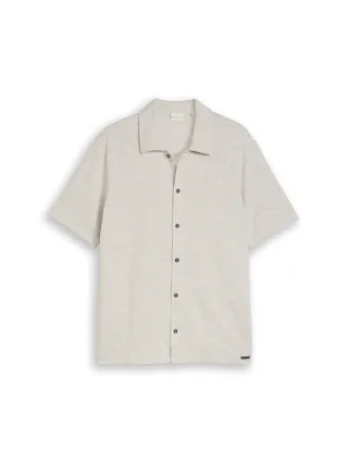 Tom Tailor - Regular Fit Hemd aus Jersey gardenia white ottoman - Gr. - M