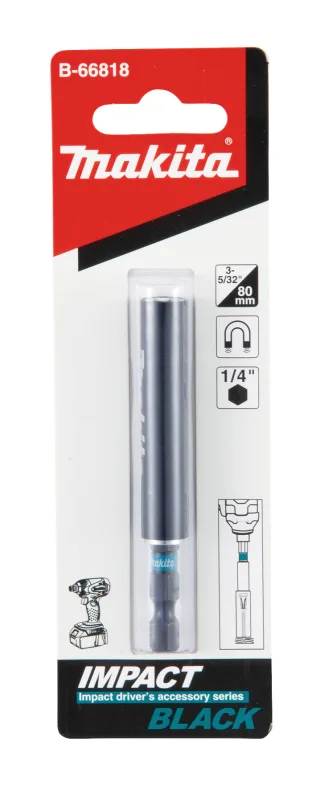 Makita Schraubführungshülse 1/4" 80 mm, 1/4" - 80 mm - magnetisch - 1 Stück - B-66818