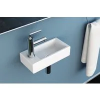 NEG Waschbecken NEG Hänge-Waschbecken Uno41H extra klein mit Monta (41H), Montagematerial inkl.