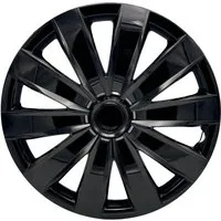 Trimak Radkappen 13-14-15-16 Zoll 4er Set Radzierblenden Silber Schwarz Schlagfest, Schwarz / 16-Zoll-Radkappen, ABS Kunststoff, Schlagfest, Hochwertig