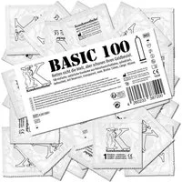 Kondomotheke Kondome BASIC (feuchte Kondome ohne Extras, für jede Stellung) Beutel mit, 100 St., feuchte Kondome -, die preiswerten Kondome zum Super-Sparpreis