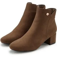 LASCANA Sommerstiefelette Stiefelette mit bequemen Blockabsatz, Ankle Boots, Stiefel VEGAN
