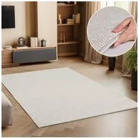 SIMPEX24 Teppich Unicolor, Rechteckig, Höhe: 7 mm, Schlingenteppich Schlafzimmer Einfarbig Meliert Design