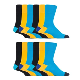 12 Paar Herren Sanftgriff Socken mit lockerem Bund | Extra breite nicht-elastische Socken