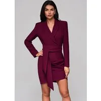 OMBRE Minikleid Elegantes Wickelkleid in Blazeroptik