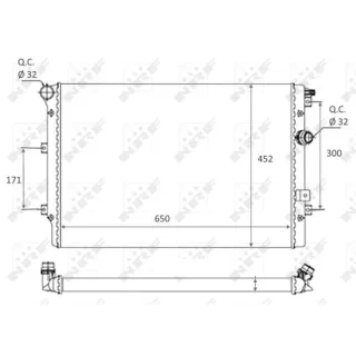 NRF Motork?hler gel?tet Seat Alhambra VW Sharan Tiguan 58464