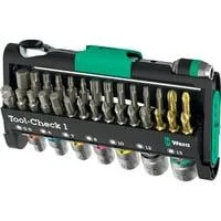 Tool-Check 1, Bit-Satz schwarz/grün, 38-teilig, inkl. 1/4" Bit-Ratsche
