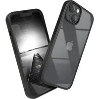 EAZY CASE Handyhülle Bumper Case für Apple iPhone 14 / iPhone 13 6,1 Zoll, Hülle Durchsichtig kratzfest Back Cover mit Displayschutz Schwarz