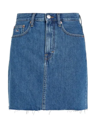 Tommy Jeans - Mom Fit Minirock blau - Gr. - 26