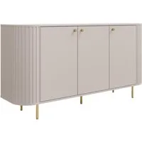 Compleo Kommode japandi mit Lamellen, Eiche cremona, beige Breite: 165 cm OVI, Ideal für Wohnzimmer oder Esszimmer