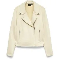 Vero Moda Lederjacke Stylische Reißverschluss-Bikerjacke im trendigen Schnitt VMJOSE SHORT FAUX SUEDE JACKET GA NOOS