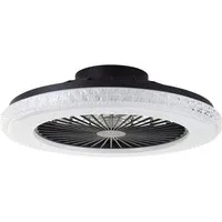 Brilliant LED Deckenleuchte Badria, CCT - über Fernbedienung, Dimmfunktion, Nachtlichtfunktion, Timerfunktion, LED fest integriert, RGB, warmweiß - kaltweiß, mit Ventilator, 49 cm, digitales RGB, 4700 lm, dimmbar, 3000-6500 K