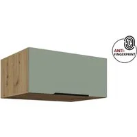 Küchen-Preisbombe Aufsatzschrank 80 cm Küche ARIA Aquamarin Küchenzeile Küchenblock Anti Fingerprint