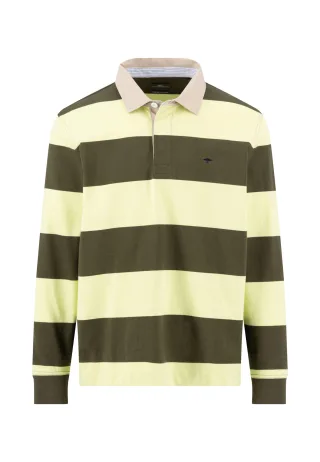 FYNCH-HATTON - Rugby Polo Stripe dark khaki - Gr. - M