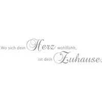 OTTO home Wandspruch Wo sich dein Herz wohlfühlt, ist dein Zuhause (1 St), Wandaufkleber, selbstklebend, rückstandslos abziehbar, Sticker, Spruch