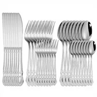 KingLux Besteck-Set 40teilig Royal Besteck Set 8 Personen Edelstahl poliert glänzend (40-tlg), 8 Personen, Edelstahl