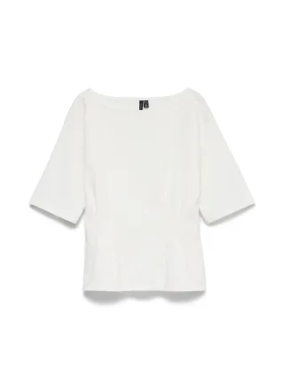 VERO MODA - VMBJORK SS BOATNECK TOP JRS Snow White - Gr. - S