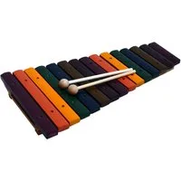 MSA Xylophon Natur Holz Ausführung - 15 Klangstäbe - 2 Schlägel - Klangholz