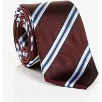 MONTI Krawatte THOMA aus reiner Seide – mit klassischem Streifen-Dessin und Twill-Struktur