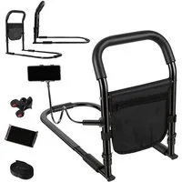 Clanmacy Bett - Aufstehhilfe Bettgriff für Senioren, höhenverstellbare Aufstehhilfe 45-62 cm