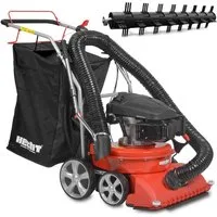 Hecht Benzin-Laubsauger 8514 fahrbar inklusive Kehrwalze, 2,7m Saug-/Blasschlauch, 6PS