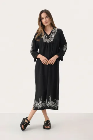 Kleid Gerade Passform Blac