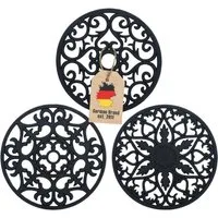 Intirilife Topfuntersetzer, 3-tlg., 3-teiliges Silikon Untersetzer Set Flexible Antihaft Topf Rutschfest
