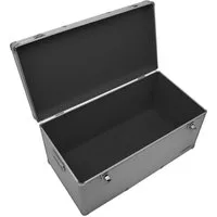 anndora Aufbewahrungsbox Alu Rahmenkoffer Transportbox (silber), stabiler Metallrahmen - mit Moosgummi ausgekleidet