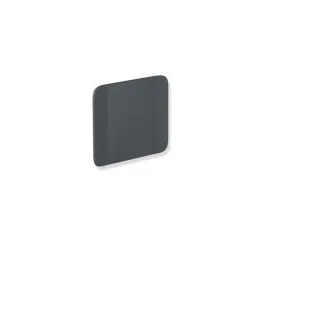 Hewi System 900 Rückenstütze 900.51.91060CV Edelstahl pulverbeschichtet schwarz matt, Polyamid matt schwarz, Wandmontage
