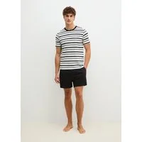 Marc O'Polo Shorty Mix N Match Cotton (2 tlg) mit Steifen, Rundhalsausschnitt und kurzen Ärmeln