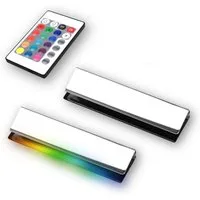 kalb LED Glaskantenbeleuchtung LED RGB Glaskantenbeleuchtung Vitrinenbeleuchtung Clip Glas, 2er Set
