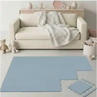 LittleTom Puzzlematte für Kinder - 18 Teile Spielmatte 30x30 cm - TÜV Geprüfte Krabbelmatte, (18-tlg), Spielunterlage für Drinnen und Draußen - Kinderzimmer Puzzleteppich