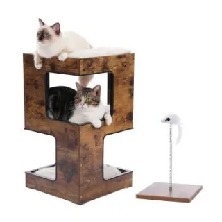 Pawz Road Kratzbaum Holz 2-stöckig braun