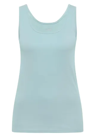 CECIL - Basic Top aus reiner Baumwolle crystal mint - Gr. - M