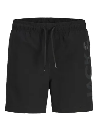 JACK&JONES - JPSTMAUI WAVE LOGO SWIM SHORTS SN JNR Black - Gr. - 152