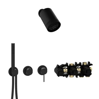 Herzbach MODUL7 Hebelmischer-Set H-SP3 SPOT Multi Schwarz matt, 70.702722.1.12 70.702722.1.12