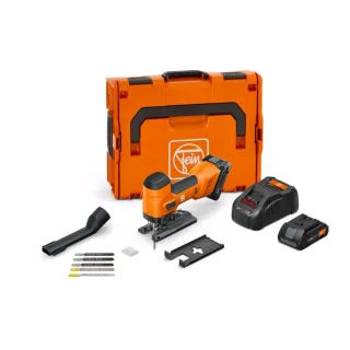 Fein Akku-Stichsäge für Metall und Holz 26 mm Hub, F-IRON Jig 26 AS Set 2 x 4 Ah - 71360562000